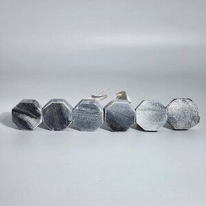 Home Decor Wholesale 6 Knob for Drawer Dresser Pulls Decorative Hexagon Gray